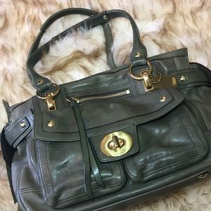 Vintage Coach Purse - Gray Leather
